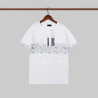 Camiseta de grife de grife de grife masculino Hip Hop T Retro de tamanho grande cora￧￣o Snake Spray Tshirt Mulher branca Manga curta Algod￣o respir￡vel Anti Anti Anti