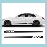 Auto -stickers Nieuwe 2 -stcs/set editie Side Rok Decoratie Sticker voor Benz C Klasse W205 C180 C200 C300 C350 C63 AMG Drop Delivery 2022 Dhaun