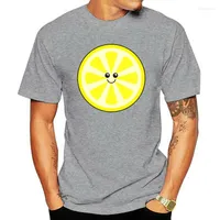 남자 T 셔츠 백인 남성용 셔츠 2022 여름 패션 짧은 소매 O- 넥 귀여운 레몬 디자인 인쇄 의류