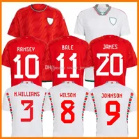 2022 2023 Уэльс футбольные майки 22 23 23 Бэйл Аллен Джеймс Бен Дэвис Уилсон Камисетас Дом Red Away White Maillot Jersey 2022-23 Футбольные рубашки униформы