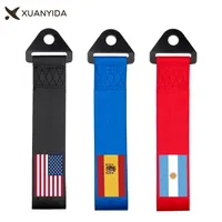2022 Qatar World Cup Nation Flags Towing Rope Belts for Racing Drift Rally Car Tow Strap Belt Hook
