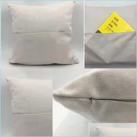 Подушка/декоративная подушка 2 размера подушка Er Lenen Linen Solid Color Sublimation Blank Pillow Case Home Textil