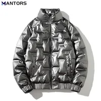 Mens Down Parkas MANTORS Winter White Duck Down Jacket Mens Thicken Warm Down Jacket Casual Parkas Coat Windproof Reflective Coating Outerwear 221010