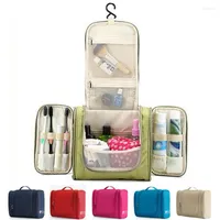 Storage Boxes Waterproof Nylon Travel Organizer Bag Unisex Women Cosmetic Hanging Makeup Bags Washing Toiletry Kits