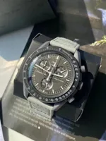 Aaaomageswb Bioceramic Mooswatch Swatchity Quartz Mens Brand Watch Vollfunktion Chronograph Uhr Mission f￼r Mercury 42mm Luxus Saturn Uhren Armbanduhren