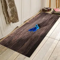 Teppiche kreativ Vintage Holz gestreifter Schmetterling 3D gedruckt für Wohnzimmer Schlafzimmer Teppiche Badezimmer Küche Antiskid Bodenmatte