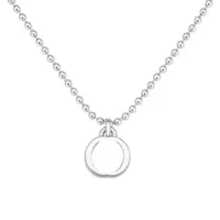 Colliers pendentifs Gujia Jewelry 925 Silver Glossy interlock rond perle rétro Designers Love Luxury Hommes et femmes