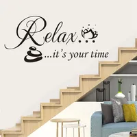 Wall Stickers Relax Its Your Time Spa Beauty Salon Art Decals Home Diy Decoration Removable Room Decor 221011