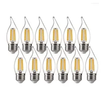 Candelabra Filament Bulbs 4 WaC35T E14 E27 Flame Tip 220V Warm White 2700K