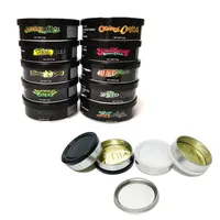 Jungle Boy Metal Packaging Jar 100 ml Pressitin Tin Can met stickers trek ring handdruk tonijn blikjes 3,5 potten