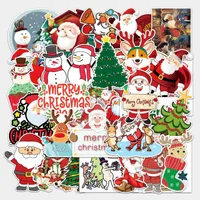 100 st Partiale Christmas Stickers Reindeer Cartoon Cute Waterproof Sticker Pack för bagage DIY BIL LAPTOP KIDS TAILS MOTORCYCLE