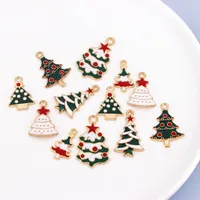Decorações de Natal Tree Pendand Pingente Alloy Charm Navidad Colar de pulseira Fazendo acessórios de bricolage para decoração em casa 2022