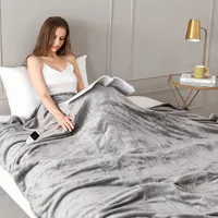 Одеяла переносимым электрическим одеялам с двойным контроллером теплый теплый нагреватель согревает зимой