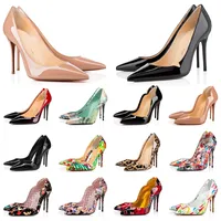 red bottoms Zapatos de vestir de lujo para mujer, zapatos de tacón alto de diseñador, zapatos de boda de fiesta de moda de gamuza de charol violeta