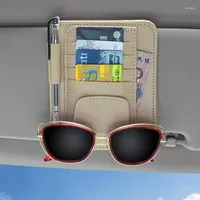 Bilarrang￶r Glas￶gon f￶rvaring Sun Visor Point Pocket Pouch Bag IC Card Holder Clip Stowing Tidying Auto Accessories