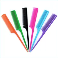 Autres corsets de ménages Candy Colored Plastic Cosmetic Peigt Long Tail Hairdressing Combs Hair Brush Barber Style Outils Home Beau