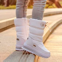 Buty 2022 Zimowa platforma dziewczęta Buty Dziewczyny gumowe przeciwpoślizgowe buty śnieżne buty dla dziewczynki duże dzieci wodoodporne ciepłe buty zimowe botas l221011