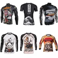 Men Monkey MMA Boxing Jerseys Compression Running T-shirt Jogging Soccer Fitness Workout Jersey Vêtements Sports Couchés courts