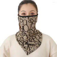 Bandanas 2022 Donne Stampa Face Scarf Winter Spring Mask Designer Bandana Designer Warm Foulard Cotton Morte Scarpe Anti Cover