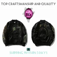 Top Craftsmanship Mens Jackets Hai Herren Star Spots Designer Co-Branding-Stylist Storm Ghosts Military Style Camouflage Jacke Baseball Wear J1-17