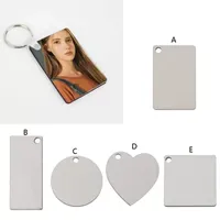 DIY sublimation en bois dur de cartes clés clés à double imprimable blanc blanc clés de la chaîne de chaleur bijoux de bijoux