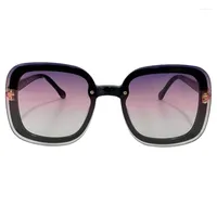 Солнцезащитные очки дизайн rimless Women Мужчины акриловые градиент UV400