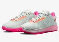 Pink LeBrons 20 quase verde para venda DJ5423-300 Top Shoe Shoe Shoe Shoe Shoe Shoe Sneakers US7-US12