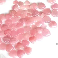 Rose Quartz Heart Crystal Rosa Palma Tallada Amor Hundido Hermano Gems Gife Stone Crystal Gems JNB16199