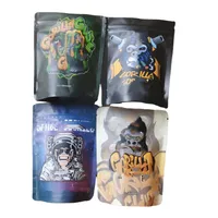 Förpackningspåsar Space Cookie Gorilla Lim Black 3 5G Food Storage Stand Up Pouch 9x5 Inches 10x12 5cm dragkedja Pack 93x4 92 tum Mylar BA Otvdk