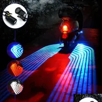 Motorcycle Lighting Motorcycle Angel Wings Projection Light Kit Sous-bodysy Ghost Shadow Lights Neon Ground Effet Drop Dev Dhb5f