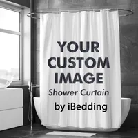 Duschvorhänge Ibedding Custom Curtain Badezimmer wasserdichtes po polyester baddekor mit haken schoten Drop 221013