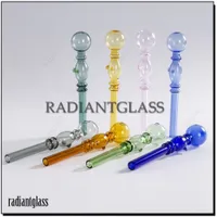 Hand glass Smoking Pipes oil burner pipe with Approx 14cm Colorful Thick Pyrex Heady material