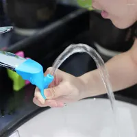 Кухонные смесители дети смеситель удлинител силиконовый детский мыть ручные руки для разгибания кран Двухцелево -гид