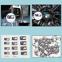 Bilklistermärken 100st TEC Sport Wheel Badge 3D Emblem Sticker Decals LOGO för M Series M1 M3 M5 M6 X1 X3 X5 X6 E34 E36 E6 CAR STYLING DHC2H