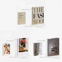 2PC New Fake Book Home Fashion Decoration Book for Table Decorative Model Coffee Shop el Props Fake Books Box Y1218264j