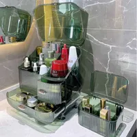 Makeup Brushes Transparent Cosmetic Storage Box Stor kapacitet Makeup Drawer Type Skincare Lipstick Organizer Elegant Jewelry Container W221013