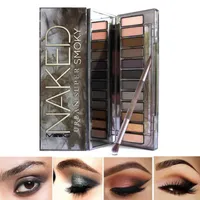 Palette de maquillage de maquillage Myg Naked Smoky Palette Shadow Eyes Makeup Making Shadow 12 Colors Matte Glitter Heat With Shool Shadow Brush W221013