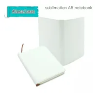 Us Warehosue Blank Sublimation Notebook A5 Sublimação Pu-Leather Surface Surface Notebook Hot Transfer Printing em branco Consumíveis DIY
