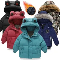 Jackets Lzh Toddler Baby Boys Winter voor dikke warme meisjes met een kap met een kap jasje kinderen bovenkleding jassen Kinderkleding 2-6y 221012