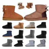 Designer womens australia australian wgg boots for women black winter Bowtie snow fur furry cowboy boot ankle knee mini bailey outdoors