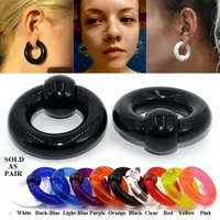 1Pair Acrylic Big Large Size Giant Captive Bead Ear Tunnel Plug Expander Guauge Male Nose Ring Piercing