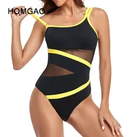 T￩l￩phones automobiles en ligne Shopping Swim Homgao Sexy Mesh One Piece Swimwear Femmes One ￩paule BodySuit Bodys Beachwear Brazilian Bat ...