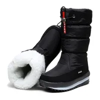 Piattaforma di neve di stivale inverno inverno denshiplo impermeabile scarpe di moda non colpite di pelliccia calda botas mujer 221012