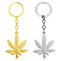 Hanchang Fashion Jewelry Keychain Little Ladies Maple Leaf Chain Change Change Charm Chiavi di Keyring Men Women Christmas Gift260s