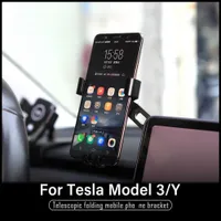 Cep Telefon Montajları Tutucular 2022 Tesla Model 3 2021 Aksesuarları için Yeni Cep Telefonu Braketi Kablosuz Şarj Manyetik Emme Kablosuz Şarj Braketi W221013