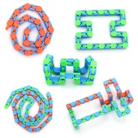 Wacky Tracks Snap en klik op Fidget Toys Snake Puzzles speelgoed voor kinderen volwassenen feest ADHD Autism Stress Relief houdt vingers bezig