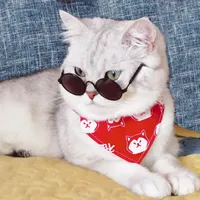ￓculos de sol pequenos de moda 1pc Pet Black Frame Glasses Sunglasses Dogs Cats