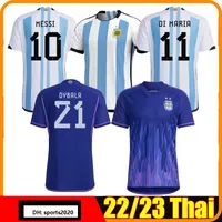 2022 Argentyna #10 Messis Soccer Jersey 22/23 Home Lo Celso de Paul Aguero Di Maria koszulka L.Martinez Tagliafico Kun Aguero reprezentacja narodowa Męs