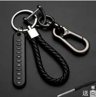 Cheap Accessories Fashion JewelryKey Chains New Anti lost Car Keychain Woven Plate Mobile Phone Number Key Chain Best Gift Jewelry K4209