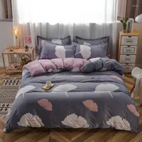 Set di biancheria da letto kuup fresco stampante in stile vegetale set da letto piumino fogli regina graziose donne a due pezzi per casa